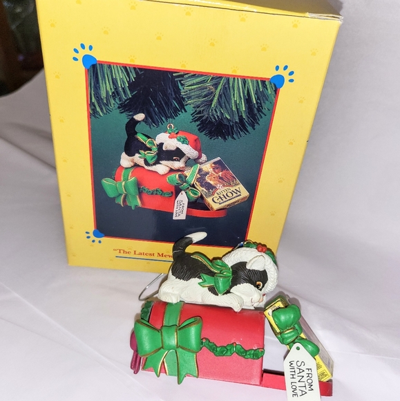 Vintage Enesco Kitten Chow Ornament - Picture 4 of 10